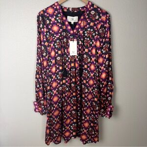 Printfresh NWT Women’s Geometric Print Longsleeve Boho Dress